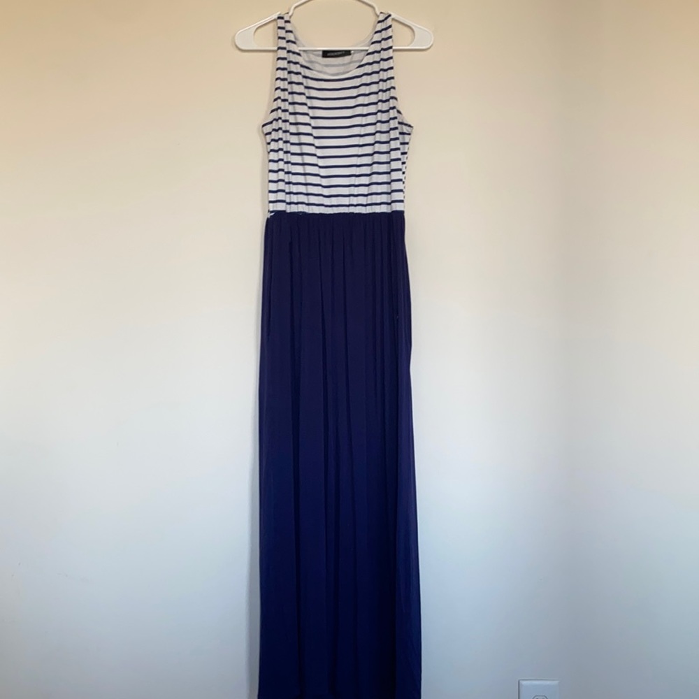 Blue & White Stripe Maxi